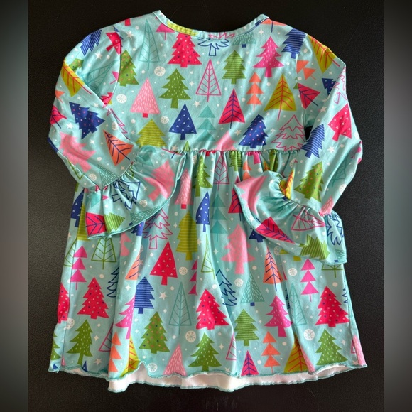 Ruffle Girl Festive Tree Dress - Picture 5 of 5